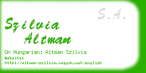 szilvia altman business card